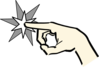 Hand Pointing At Star Clip Art